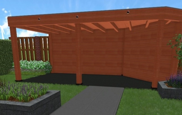 Kramer Houtbewerking 3D ontwerp overkapping Kramer Houtbewerking 3D ontwerp overkapping